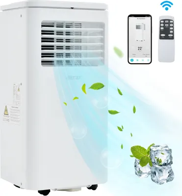 Produktbild von Merax 4-v-1 klimatizácia 9000 BTU/h odvlhčovač vzduchu s Wifi a diaľkovým ovládaním, 24-hodinový časovač, mobilná klimatizácia pre 100 m³ vrátane APP
