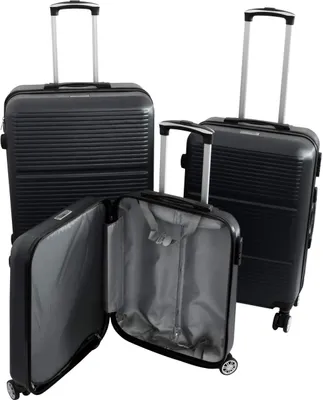 Produktbild von Hartschalenkoffer Trolley Set 3-teilig schwarz XL-L-M mit Zahlenschloss
