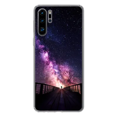 Produktbild von MuchoWow® Handyhülle Schutzhülle Hülle für Huawei P30 Pro Universum - Galaxie - Lila - Jungen - Mädchen - Kinder Silikon Softcase Handy Hülle - Schutzdeckel