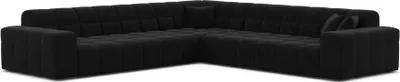 Produktbild von Samtstoff Ecksofa Nivara Schwarz