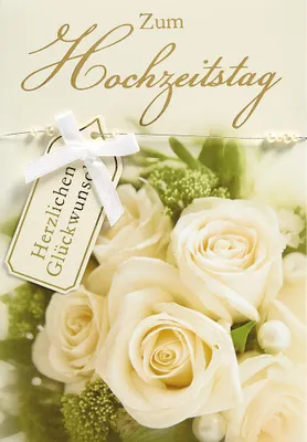 Produktbild von Hochzeitstag  Glückwunschkarte im Format 115x17cm mit Umschlag