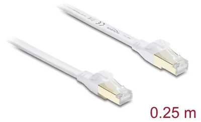 Productafbeelding van DELOCK RJ45 platte netwerkkabel Cat.8.1 U/FTP, 40Gbps, 0,25 meter