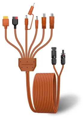 Image de Câble adaptateur pour panneaux solaires - MH-SA-005. Câble solaire avec connecteur - 7 pôles - Pour le branchement en parallèle de panneaux solaires - Connexion à la batterie