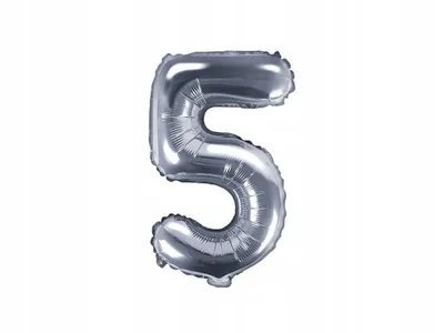 Zdjęcie produktu dla PartyDeco FB10M-5-018, Zabawka - balon, Folia, Srebrny, Monochromatyczny, Uniwersalne, Uniwersalne
