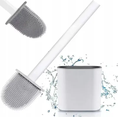 Image de Brosse De Toilettes Antibactérienne En Silicone À Fixer Au Mur