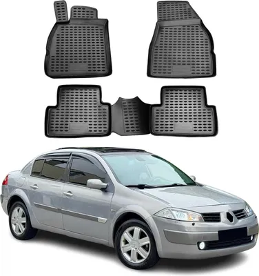 Image de 2002-2009 Renault Megane Tapis de sol TPE noir 4 pièces
