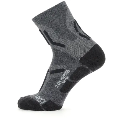 Produktbild von UYN Trekingové ponožky Merino dvouvrstvé pánské mid grey/black 39-41