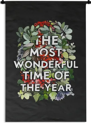 Produktbild von MuchoWow® Wandteppich Wandbehang Weihnachten - Zitat - Aquarell 120x180 cm Tapisserie Dekoration Wandtuch - Schlafzimmer - Dekorationen für das Haus