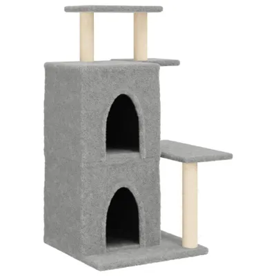 Obrázek produktu pro Škrabadlo pro kočky se sisalovými sloupky světle šedé 97 cm