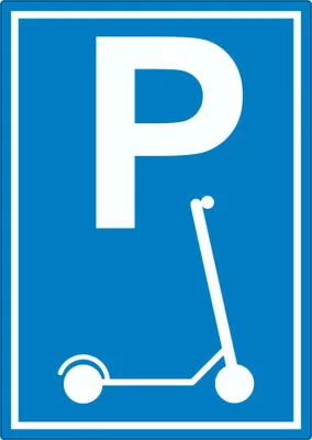 Produktbild von P Parkplatz E- Scooter Aufkleber A9 (37x52mm)