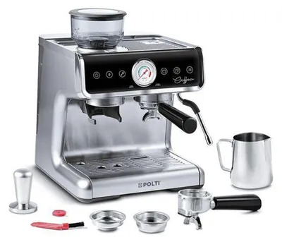 Zdjęcie produktu dla Polti Coffea G50S, Ekspres do espresso, 2,8 l, Ziarna kawy, Kawa mielona, Wbudowany młynek, 1550 W, Srebrny