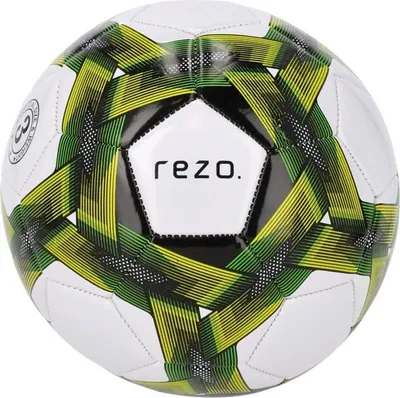 Image de Ballon de football, REZO, PVC, Taille 4, Jaune bicolore, Résistant