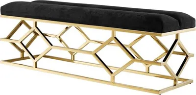 Immagine prodotto di Casa Padrino panca oro 140 x 45 x h. 48 cm - mobili di design per il soggiorno