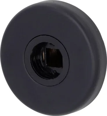 Produktbild von Alpertec Drückerrosette Edelstahl schwarz lackiert Ø 52 mm 2 Stück