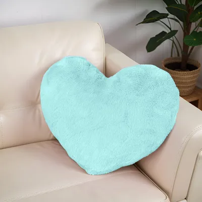 Image de Omgoods - Coussin en peluche en forme de cœur, 46 x 36 cm, pour la décoration