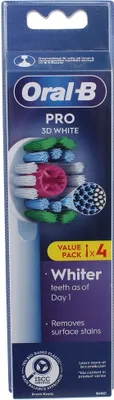 Produktbild von ORAL-B - Ersatzbürstenköpfe Oral-B 3D White Refill XF 4CT - 8006540894750