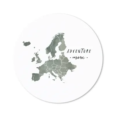 Produktbild von MuchoWow® Mauspad Mousepad Karte - Farbe - Europa - Zitate 50x50 cm - Mousepads - Maus Mat - Pad - Mausunterlage - Vinyl