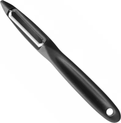 Zdjęcie produktu dla Obieraczka uniwersalna HENDI z ząbkowanym ostrzem, czarna, (dł.) 175 mm