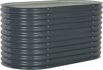Zdjęcie produktu dla vidaXL Grządka stalowo-szara 160x80x81 cm Grządka warzywna Grządka do sadzenia Zimny stelaż Ogród