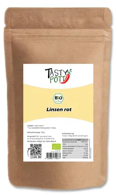 Produktbild von Tasty Pott  Linsen Rot - im Beutel