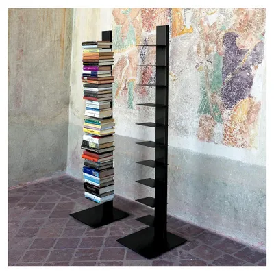 Produktbild von Bücherregal SAPIENS freistehendes Regal mit Ablagen (152 cm, Anthrazit)