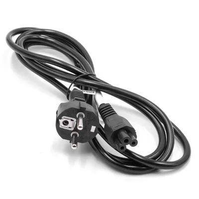 Produktbild von vhbw Netzkabel Schutzkontaktstecker für Kaltgeräte z.B. PC Monitor Computer Drucker Saugroboter - C5 Micky Mouse Kleeblatt Buchse, 2 m