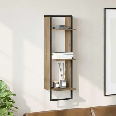 Produktbild von "Schlussverkauf" Wohnzimmer Wandregal/Hängeregal - Schwebende Regale - Artisan-Eiche 30x25x100 cm Holzwerkstoff  C14882