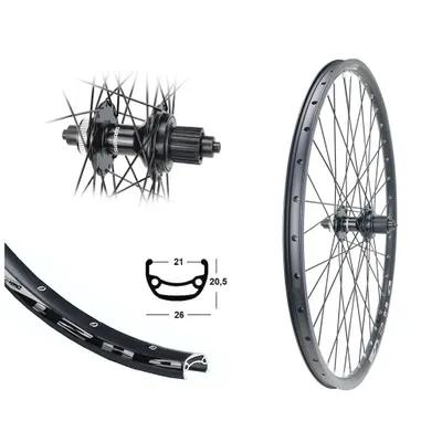 Produktbild von Hinterrad 28 Zoll Disc Hohlkammer Shimano Deore Centerlock 12-fach Microspline