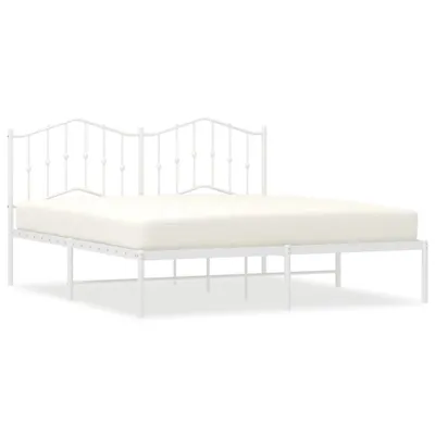 Obrázek produktu pro Kovový rám postele s čelem bílý 160 x 200 cm