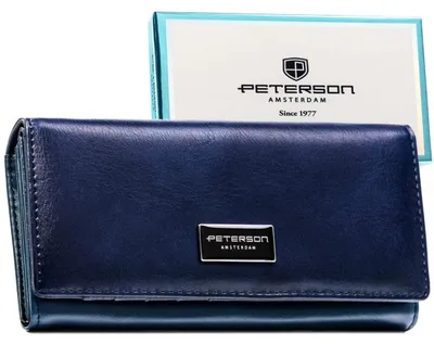 Image de Peterson Portefeuille en cuir pour femme Outxide bleu foncé Taille unique