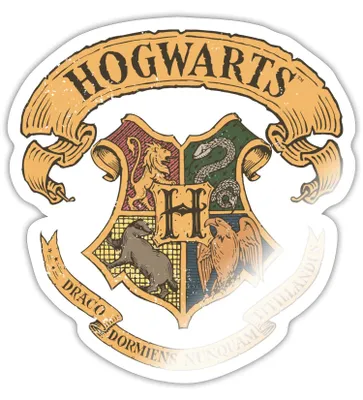 Produktbild von Spreadshirt Harry Potter Hogwarts Wappen Sticker Aufkleber, 10 x 10 cm, Weiß glänzend