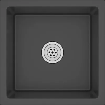 Image de vidaXL Evier à encastrer fait main noir acier inoxydable