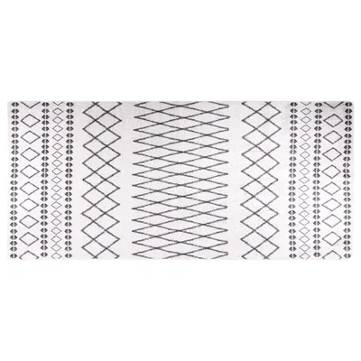 Obrázok produktu pre Prateľný koberec 80x300 cm čierno-biely