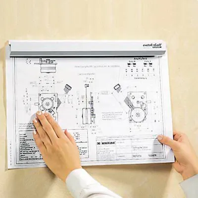 Produktbild von Franz Mensch Noteboard Klemmleiste 40 cm selbstklebend Wandmontage weiß