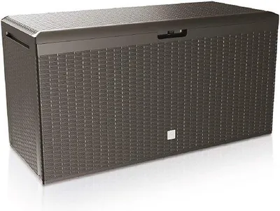 Produktbild von Große Außenbox 290L Braun mit Rädern und Deckel