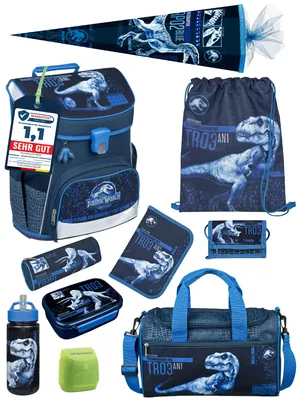 Produktbild von Scooli Ranzen-Set 10-teilig JURASSIC WORLD DINOSAURIER Schulranzen-Set mit Schultüte / Zuckertüte und Sporttasche