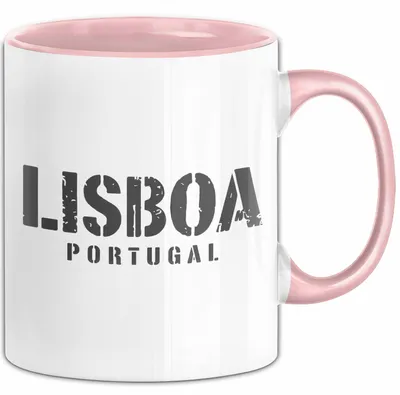 Produktbild von Lissabon Portugal Tasse Geschenk Lustige Geschenkidee Spruch (Rosa)