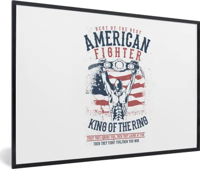 Produktbild von MuchoWow® MuchoWow® Gerahmtes Poster Mancave - Boxen - Amerika - Altmodisch 90x60 cm - Poster mit zchwarzem Bilderrahmen - Fotorahmen - Foto-Plakat