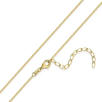 Produktbild von MATERIA by Matthias Wagner Gold Damen 1,2mm Ankerkette 925 Silber vergoldet 42-47cm längenverstellbar K143