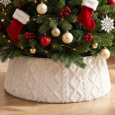 Imagen del producto de Falda para árbol de Navidad de felpa, ideal para decoración interior