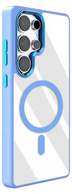 Image de Coque de protection compatible MagSafe pour le Galaxy S26 Ultra, avec coins renforcés, de couleur bleue
