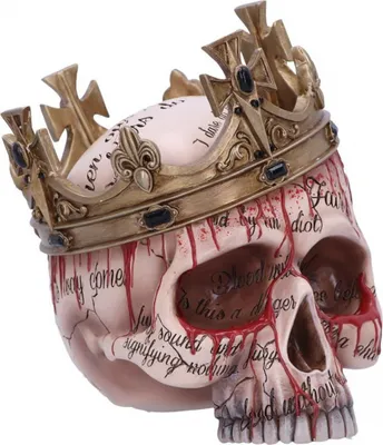 Produktbild von Shakespeares Macbeth Totenkopf mit Krone 15cm