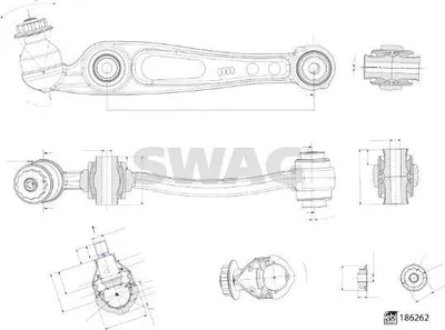 Produktbild von SWAG 33 11 0331 Querlenker Hinten Unten Vorne Rechts für LAND ROVER Range Rover Sport (L494)