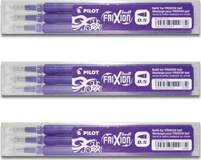 Produktbild von Pilot Frixion Ball Ersatzminen 0.5 violett - 9er-Set