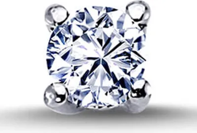 Produktbild von 0,11 Carat Herren Diamant Solitär EinStein Ohrringe in 585`er Weißgold