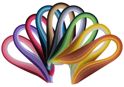 Productafbeelding van Papierstrips voor quilling, set van 42 kleuren, milieuvriendelijk knutselmateriaal, 5 mm x 39 cm