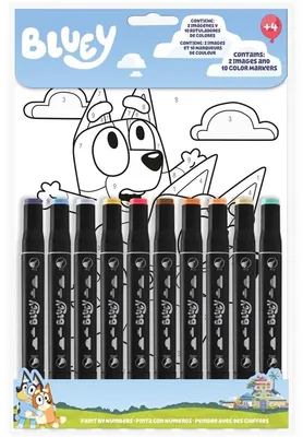 Immagine prodotto di Libro dei numeri da colorare per bambini Bluey Life