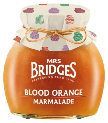 Produktbild von Mrs Bridges Blutorangenmarmelade mit feiner Schale 340g