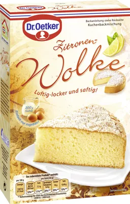 Produktbild von Dr. Oetker Zitronen-Wolke Kuchenbackmischung 430g