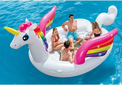 Produktbild von Intex Badeinsel Unicorn Party Island 57266EU